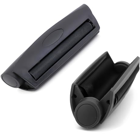 2 Stück Manuelle Zigarettenroller Set, 78mm 110mm Joint Drehmaschine, Drehmaschine Konisch, Cigarette Rolling Machine, Zigarettendrehmaschine für DIY Zigarettenherstellung (Schwarz)