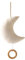 Baby Mobile Baby Windspiele Spieluhr mit Mond Mobile Handgefertigt Holz Gehäkelt Mobile Baby Neugeborene Bettglocke Anhänger zum Aufhängen Babybett Moon Mobile Geschenk für mädchen Jungen