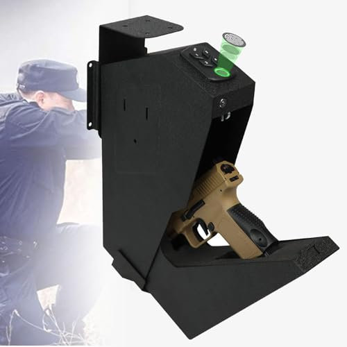 Caja fuerte para armas montada, caja fuerte para pistola con contraseña antirrobo, caja fuerte para armas con código secreto, dispositivo de seguridad para armas de fuego, cerradura de seguridad