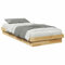 vidaXL Massivholzbett ohne Matratze 90x200 cm Eichenholz, Bettrahmen, Bett, Bett Massivholz, Schlafzimmermöbel, Bett Holz, Einzelbett, Holzbett