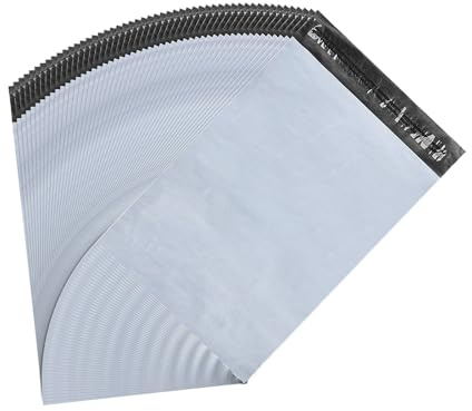 Chiluxendo 120Pcs enveloppe plastique expedition, emballage colis vetement, pochette envoie vinted, Autoadhésive sachet Colis, Opaques sac, pour Textiles et Boîtes à Chaussures, M (9x12inch/23×30.5cm)