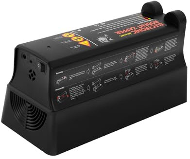 GAOUSD - Trampa eléctrica para ratón (7000 V, trampa para ratas, con indicador luminoso y puerta giratoria, transparente para ratas, apta para interiores, exteriores, ratones, hámsters