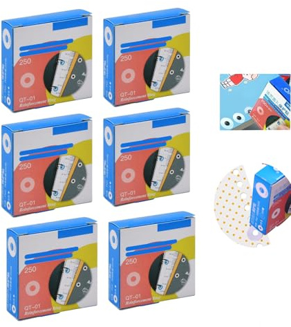Yeenano Loose Leaf Paper Hole,1500 Pieces Loose-Leaf Paper Hole Reinforcement Labels Round Stickers,Hole Sticker Self Adhesive Reinforcement Rings Waterproof for Office School Home Supplies (White)