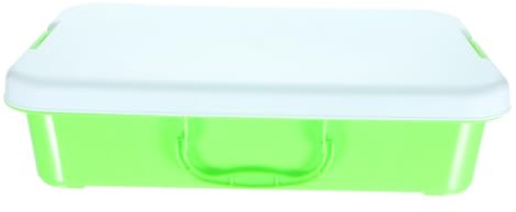 KONTONTY Caja De Arena Portátil con Tapa Caja Plástico Pequeña con Asa para Exteriores para Juguetes Divertidos y Almacenamiento De Arena