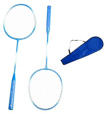 Badminton Racket Set - Juego de raqueta de 2 jugadores, equipo deportivo al aire libre | Gear de bádminton completo confiable Adolescentes para niños, adolescentes, bolso de transporte neto de nylon n