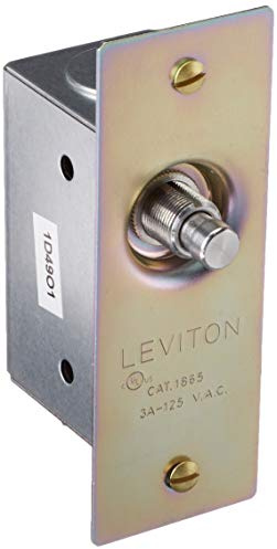Leviton 3 Amp, 125 Volt, Single-Pole, Doorjamb with Jamb Box Switch, Single Circuit Momentary, Normally ON, Commercial Grade, Brass, 1865
