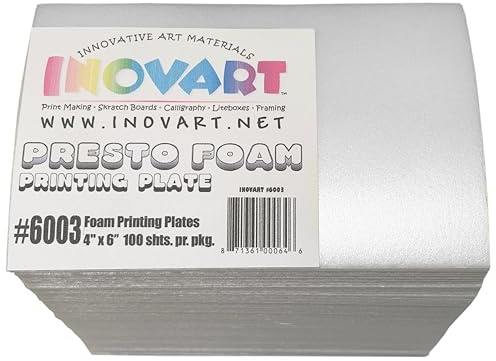 Inovart Presto Foam Printing Plates Econo Pack, 4x6, 100 Sheets