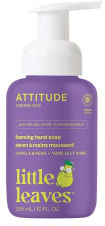 ATTITUDE - Little Leaves Hand Wasch Schaum – Vanille & Birne (295ml) Schaumseife - Seife für Kinder & Erwachsene - biologisch abbaubare Seife