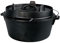 Feuertopf/Dutch Oven - 8 Liter | für Grill- und Outdoorfans | Deckelheber | Camping | aus massivem dickwandigen Gusseisen…