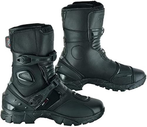 MCW Gear Bottes de moto en cuir véritable Chunker et Protection avec des bottes de moto imperméables pour homm (Moderne, Système Taille Chaussures EU, Adulte, Numérique, Moyen, 43)