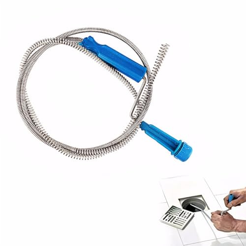 Spirale de nettoyage de tuyaux, 5 m × 5,5 mm, spirale d'écoulement avec pointe de perçage, pour lavabo, baignoire, WC