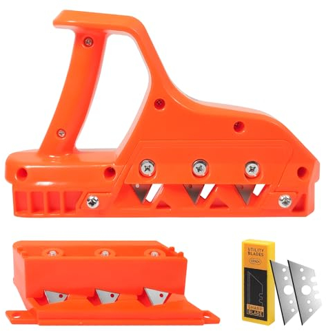 Coupe-Bordure pour Plaques de Plâtre, Avec Coupe-Bordure et Lame 45 ° + 60 °, Outil de Coupe de Raboteuse Manuelle, Découpe Placo pour Plaques de Plâtre pour la Démolition de Chantiers de Construction