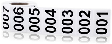 Consecutively Numbered Labels 2 x 1 Inch Inventory Labels Self-Adhesive Copperplate Inventory Numbered Sticker Product Claiming Label 1-500 Clothes Numbers Moving Box Numbering Label