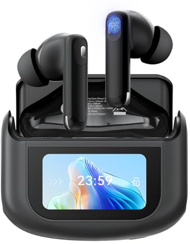 Blackview Airbuds 12 multifunktions pekskärm Bluetooth-hörlurar, trådlösa in-ear Bluetooth 5.4 hörlurar, ANC/ENC kompatibel brusreducering, 40 timmars djup bas, vattentät IP7
