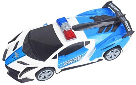 PoliCar Toy - Elektriskt musik snurrar polisbilen, deformerande poly leksaker, roterande politik E Carr Toy| PLICE COLICERAD med barn C, babymodell