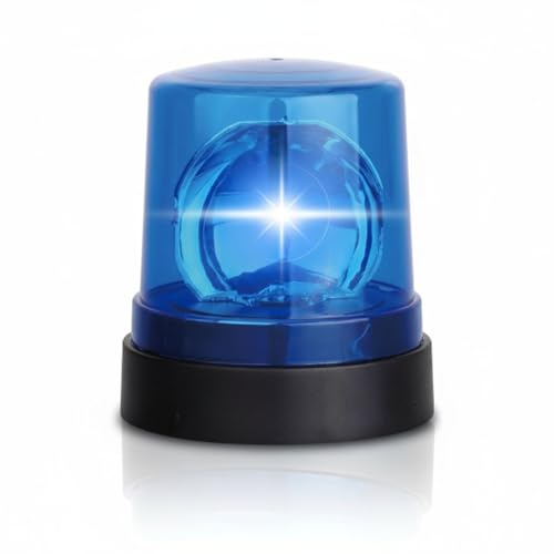 alldoro 60234 leksak blått ljus med ljud och LED-ljus, 3 funktioner inklusive tyst läge, batteridriven, allsidig lampa för rollspel och fester