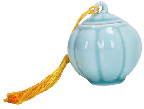 FESTFENDS Mini Pumpkin Container Ceramic Tea Tin Canister Halloween