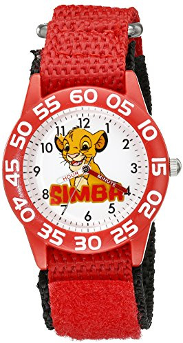 Disney Kids' Plastic Time Teacher Analog Quartz Nylon Strap Watch
