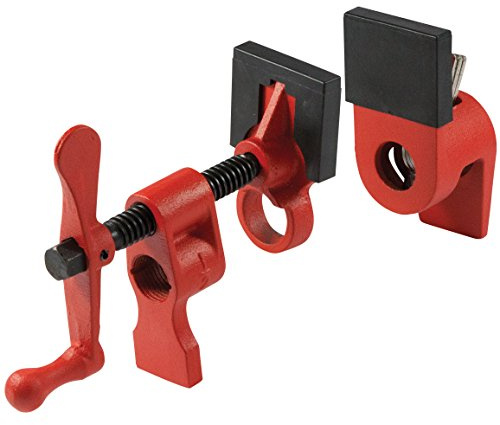 BESSEY PC12-2 1,3 cm traditionell stil rörklämmor – extremt mångsidiga, lätta att installera, fantastisk verkstadsklämma för träbearbetning, snickeri, gör-det-själv och gör-det-själv-projekt