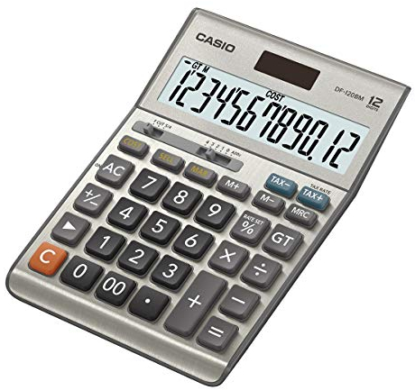 Casio DF-120BM - Calculadora básica, 35.7 x 122.5 x 174.5 mm, color blanco
