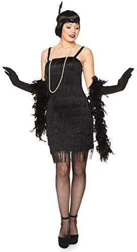 Generique - Schwarzes 20er Jahre Charleston Kostüm für Damen - XS