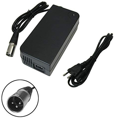 Trade-Shop 4A Schnell-Ladegerät Netzteil Ladekabel 54,6V 4A für 48V Akkus mit 3pin XLR Stecker Anschluss (18,5mm x 15,5mm) für E-Bike Elektrofahrrad Pedelec Elektro Fahrrad Akkus zum Aufladen