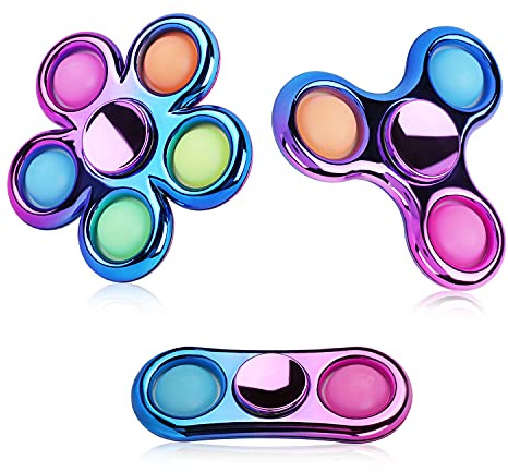 Pop Fidget Spinner, 3 Pack Fidget Toys Adults - Fidget Spinners for Kids, Fidget Toys for Kids Teens for Party Favors Classroom Carnival Prize