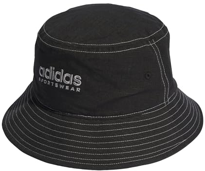 adidas Unisex Classic Cotton Bucket Hat, Black/White/Grey Three, M