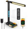 LED Desk Lamp with Wireless Charger - USB Charging Port, Touch Sliding Dimmable Auto Timer Table Lamp with Night Light, Desk Lights with Clock for Study Reading Home Office （Black）