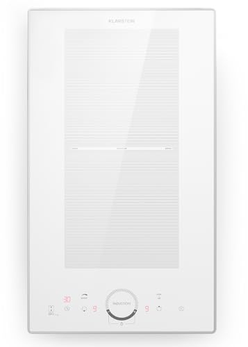Klarstein Plaque Induction Electrique Encastrable, Double Plaque Chauffante, Plaque Induction 2 Feux, 3500W x2 Tables de Cuisson à Induction Electrique, Touch Control, Affichage Numérique et Minuterie