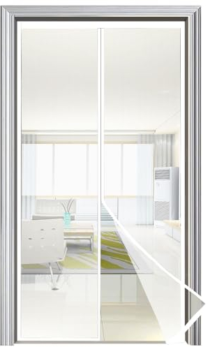 Moustiquaire Porte Fenetre Magnetique 70x200 Blanc, Protection Contre les Insectes avec Rideau Aimanté pour Porte et Fenêtre pour Couloirs, Portes, Patio Facile à Installer