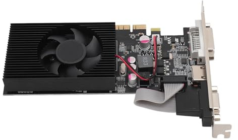 ZJchao Computer Graphics Cards, Video Card with Cooling Fan PCIe 2.0 16X Gaming Graphics Card GT730 4GB GDDR3 128Bit Graphics Card Low Profile Graphics Card for Wins 10 11