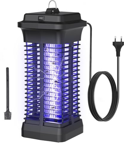 Lampe Anti Moustique Interieur, Lampe Tue Mouche Insecte Electrique 6W 1000V UV, Appareil Anti Moustique Piège Mouches Destructeur Insecte Lumiere Grill Mouche pour Salon Chambre Cuisine