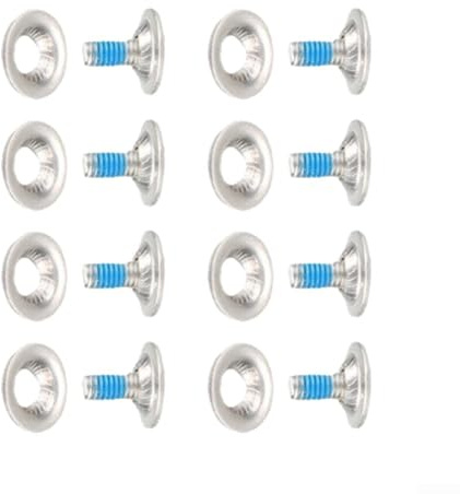 Snowboard bindande hårdvara set M6 x 17 mm rostfria skruvar och brickor för alla skidbindningar, 8 set