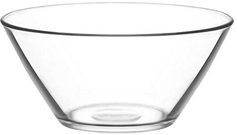 LAV 1x Clear 22.5cm Vega Glass Serving Bowl - Large Kitchen Pasta Salad Fruit Party Platter Food Dip Snack Dishes Set