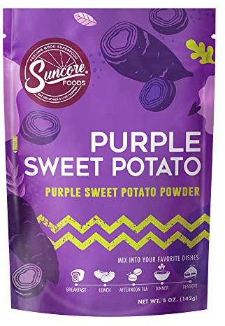 Suncore Foods Purple Sweet Potato Powder, Purple Food Coloring Powder, Gluten-Free, Non-GMO, 5oz, 1 Pack