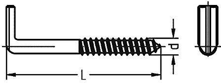 Dresselhaus 10X 5.8x100 mm Schraubhaken Art. 7 mit Schlitz galv. verzinkt 5.8 x 100 mm 10 Stück