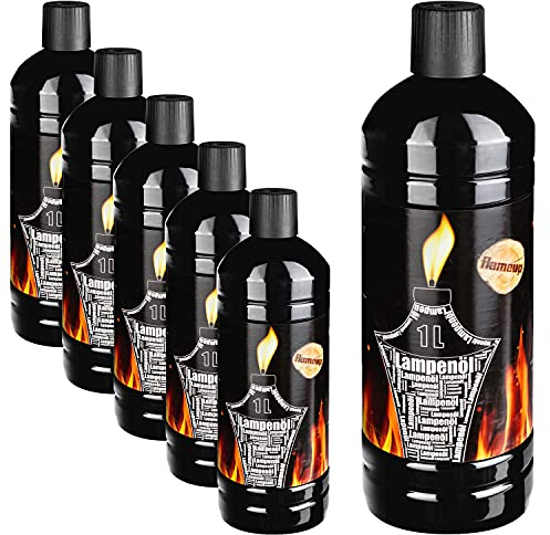 Lampenoel Lampenöl Petroleum Lampe Garten Oel Fackeln Fackel Laterne Öl Innen Camping 6 Liter Flasche Outdoor Oil Öllampe flüssig Gartenfackel Flameup
