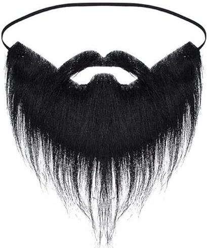 Losuya Roliga falska skägg mustascher halloween skäggkostym tillbehör festtillbehör (svart)