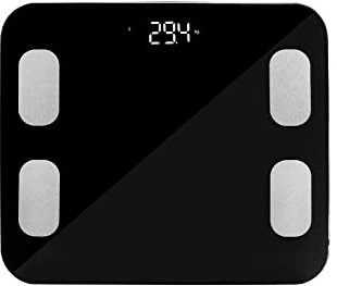 Digital personvåg med Bluetooth/app, kroppsanalysvåg kroppsfettvåg – upp till 150 kg, 100 g-mätningar