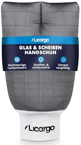 LICARGO® Carbon Handschuh - nie Wieder Schlieren - Glas & Scheiben Handschuh mit Saugkraft - Mikrofaser Glastuch Auto, Fenstertuch Auto, Carbon Tuch Auto - Carbontücher Auto (Carbon Handschuh)