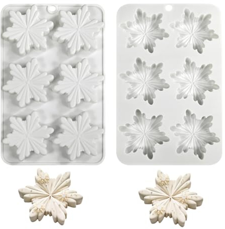 mostsom snöblomma chokladformar presentförpackning silikonformar Madeleine silikon bakformar formar formar gör-det-själv för godis (D_21,5 x 13,7 x 1,5 cm)