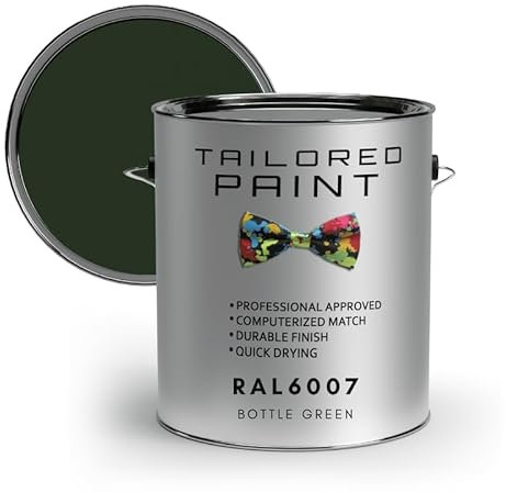 Tailored Paint uPVC Window & Door 1K Paint Brush or Spray On - Matt Finish - RAL6007, Bottle Green - 100ml Tin