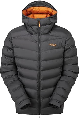 Rab Men's Nebitron Pro Jacket - Warm Synthetic Insulated Coat for Hiking, Trekking, & Mountaineering - Anthracite - Large