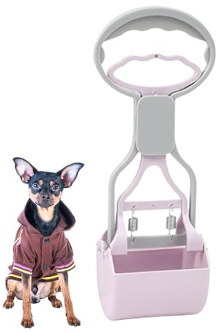 Ramasse-crottes pour chiens, ramasse-crottes pour chiens, Pelle de ramassage de caca, Fermeture à poignée facile à utiliser, ramasseur de crottes prêt à ressort pour chiens de grande, moyenne et petit