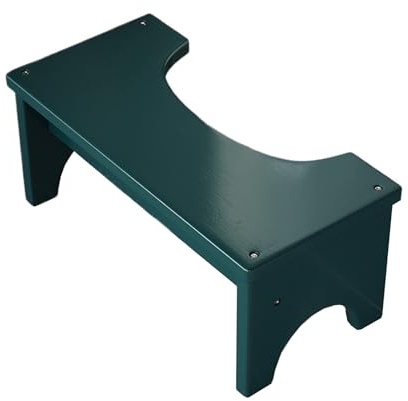 BAMFY Bambù Sgabello Da Toilette Sgabello Per Adulti, Sgabello Per Cacca Per Il Bagno Con Base Antiscivolo Sgabello Per Wc Per Bambini Sgabello Con Piede Per Cacca(Verde)