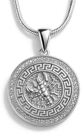 Halsband För Kvinna Med Stjärntecken Kräftan Hänge Silver 925