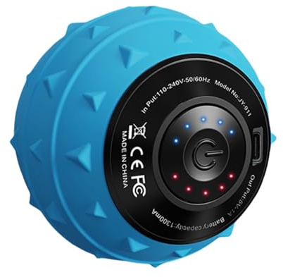 Bola De Fitness De Relajación Muscular, Herramienta De Masaje Vibrante, Bola De Masaje Muscular De Las Piernas, Potentes Relieves De Tejido Profundo, Con Terapias De Vibración Eléctrica, 1300 MAh, Par