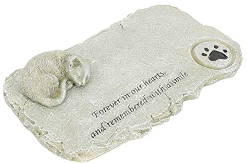 Toyvian Ornement De Pierre Commémorative pour Chat Statue Souvenir pour Animaux De Compagnie Décor Jardin