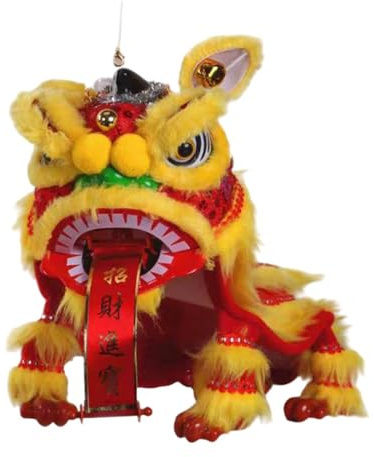 LeeQinersw Chinesische Marionette Lion Toy, Hand String Lion Tanzpuppen kreative chinesische Neujahrsdekoration, chinesisches Neujahrsgeschenk